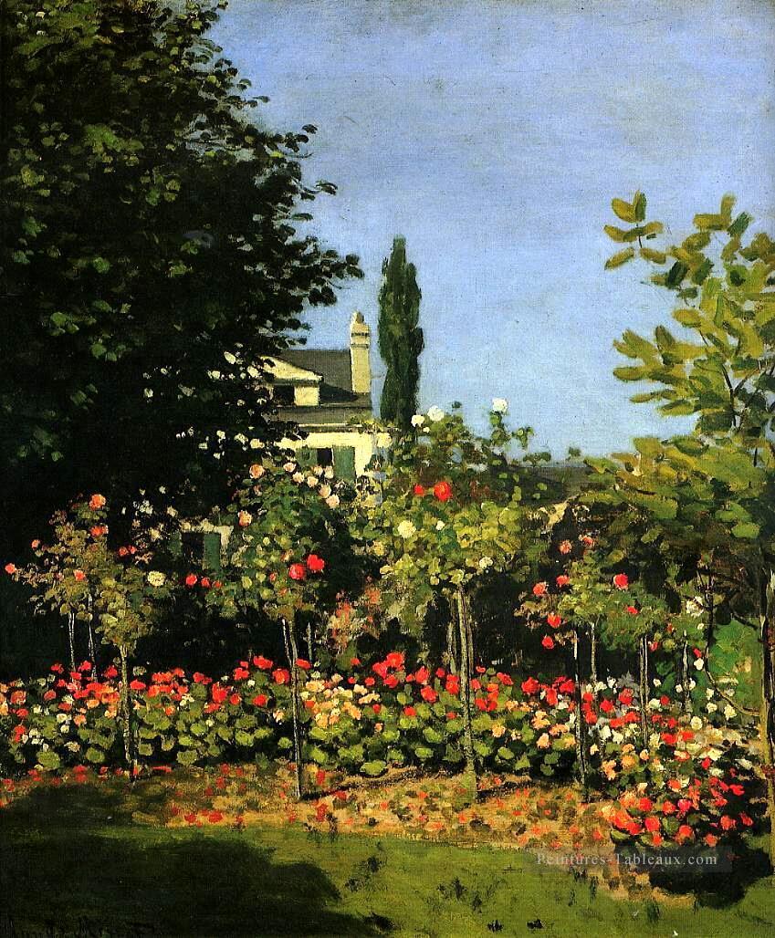 Jardin à Fleur Claude Monet Fleurs impressionnistes Peintures à l'huile